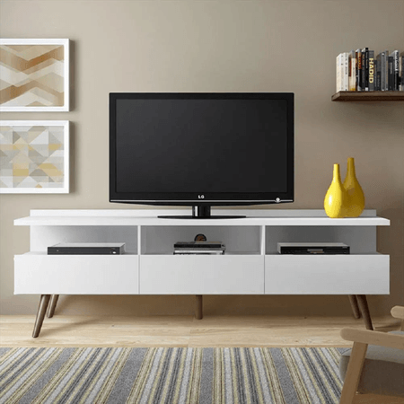 Mueble para TV 3 cajones Drago color Blanco TU MESITA