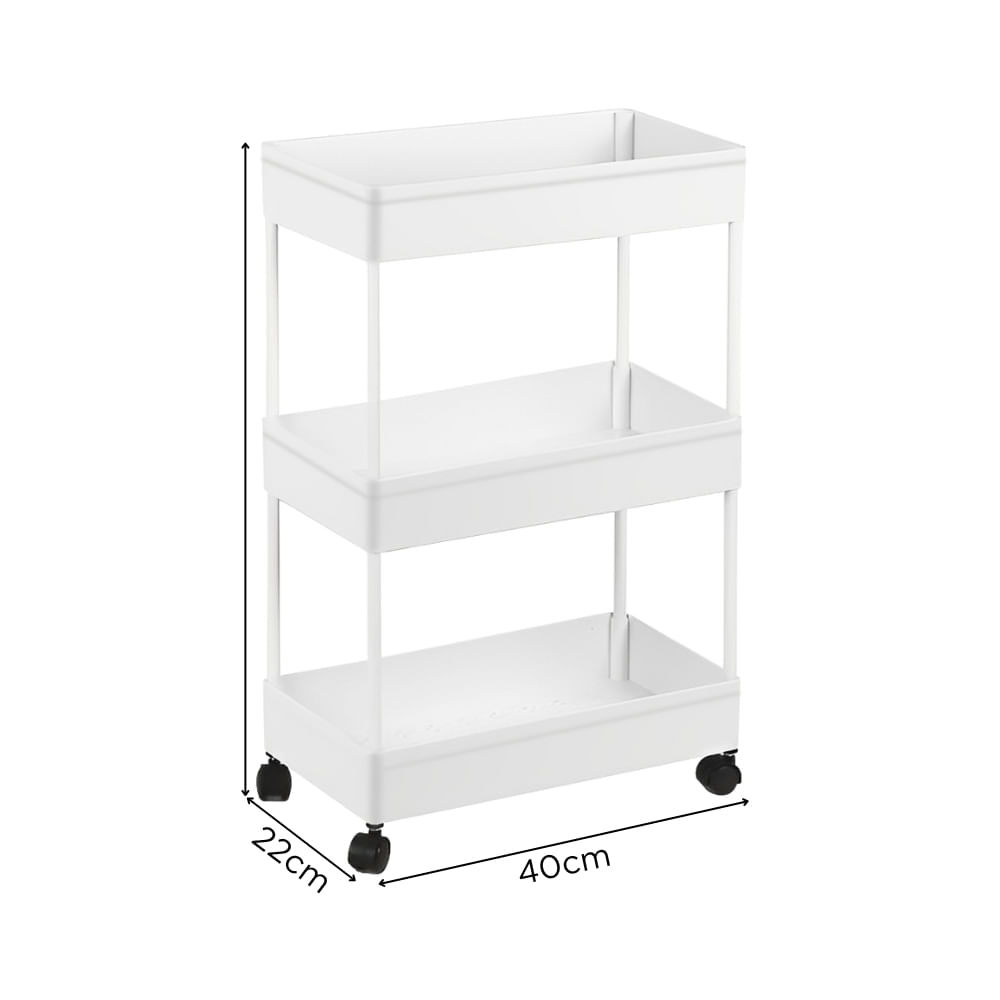 Étagère Modulaire 3 Niveaux Metaltex 70x21x68cm Blanche - Design Italien Robuste