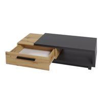 Mesa de Centro 1 cajón Aura color Negro/Macadamia TU MESITA