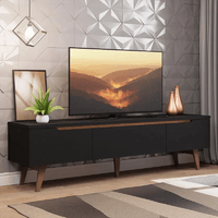Mueble para TV 2 puertas 1 cajón Topacio Color Negro TU MESITA