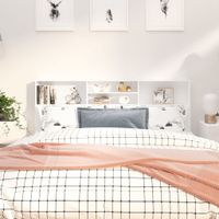 Cabecera de cama con repisas Denisse color Blanco TU MESITA