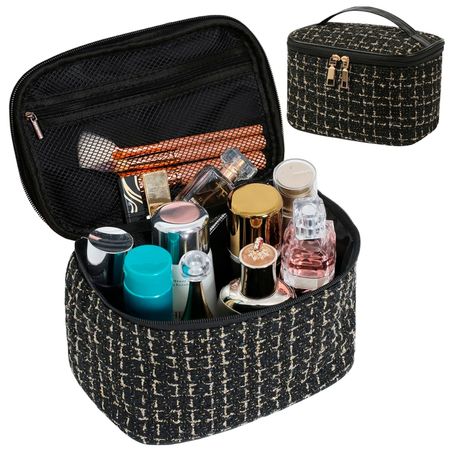 Neceser Organizador de Maquillaje Bolsa de Cosméticos Portátil Negro N03