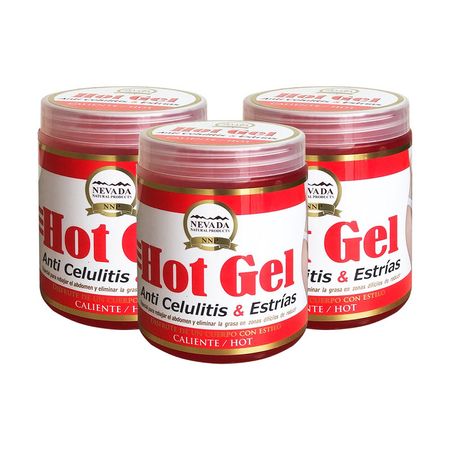 Hot Gel Crema Anti Celulitis & Estrias 3 Unidades