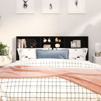 Cabecera de cama con repisas Denisse color Negro TU MESITA