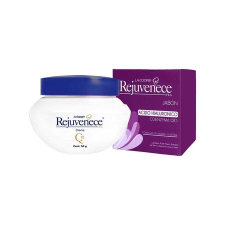 Crema Rejuvenece Coenzyma Q10 Retinol 50g + Jabón Acido Hialuronico