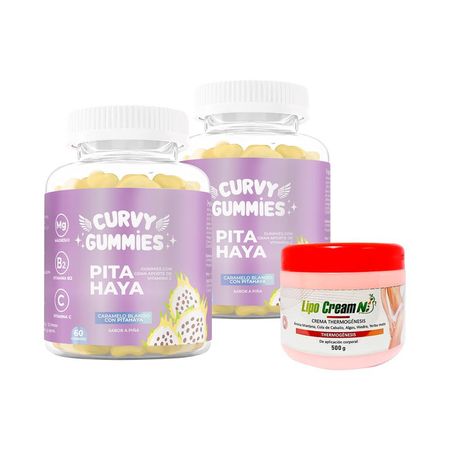 2 Suplemento Pitahaya Gomitas - Crema Thermogenesis Tapa Roja Lipo Cream Ni