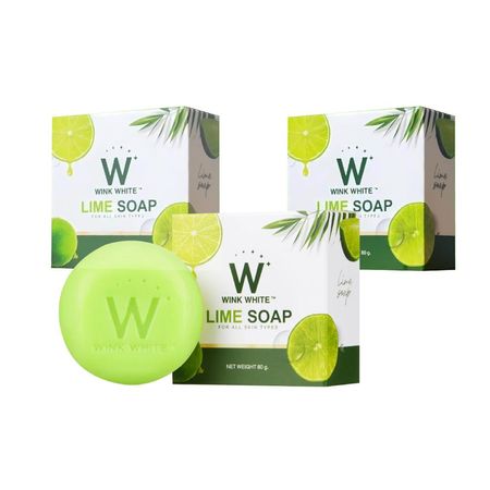 Jabón Blanqueador de Lima Wink White Soap 80g 3 Unidades