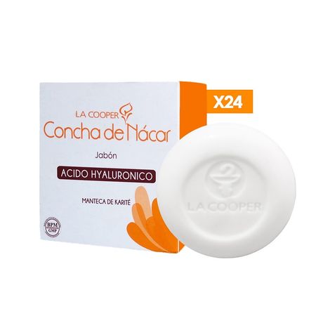 24 Jabón de Concha de Nacar & Acido Hialuronico- La Cooper