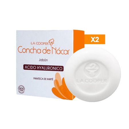 2 Jabón de Concha de Nacar & Acido Hialuronico- La Cooper