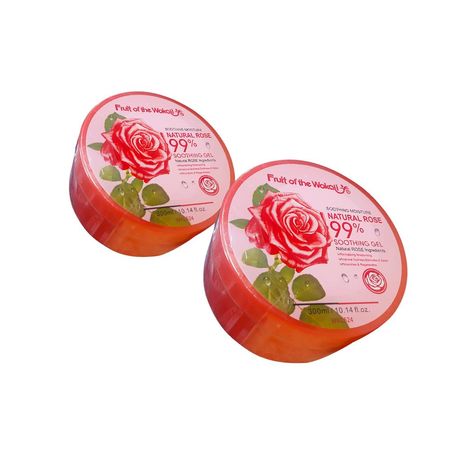 Gel Calmante Rosa Natural 99 Fruit of the Wokali 300 ml 2 Unidades