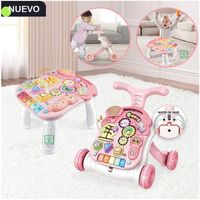 Andador Y Mesa De Actividades 2 En 1 Ideal Musical Stoller Rosado
