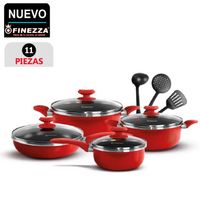 Set de Ollas Antiadherentes Finezza FZ-1625T-2 Rojo