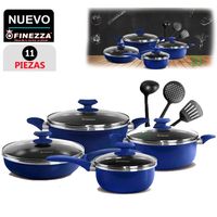 Set de Ollas 11Pzas Antiadherentes Finezza FZ-1625T-2 Azul