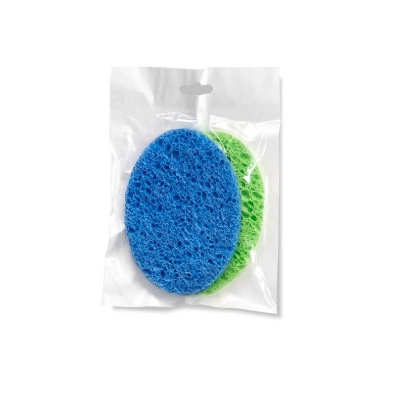 Esponja Exfoliante De Celulosa Natural Limpieza Facial 2 u