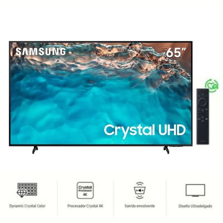 Televisor Samsung Smart TV 65 Crystal UHD 4K UN65BU8000GXPE