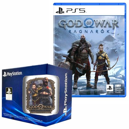 God Of War Ragnarok y Taza Sony PS5 God Of War Ragnarok PlayStation 5 + Taza