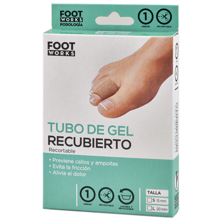 Tubo Gel Foot Works Recubierto Talla S