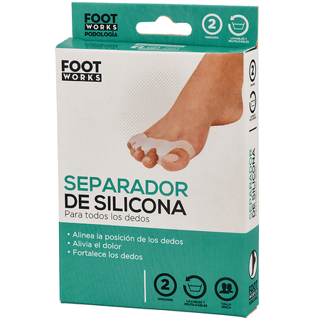 Separador de Silicona Foot Works para Todos los Dedos