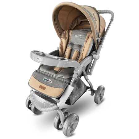 Coche Cuna Deportivo Elite II con Canguro Beige