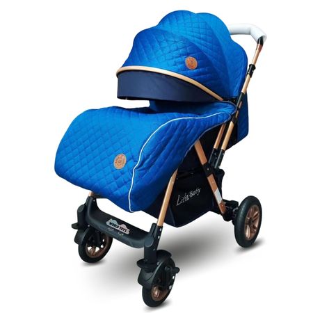 Coche Cuna de Lujo Little Baby Londres Edición Limitada Azul