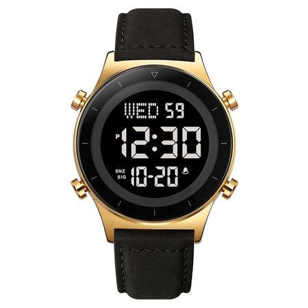 Reloj SKMEI Dress 2079 Digital Dual Retroiluminado Piel - Oro