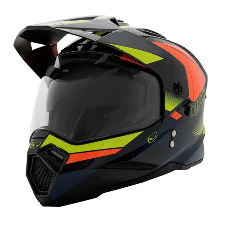 Casco Hro Hro-Mx330Dv Rust Negro Naranja L