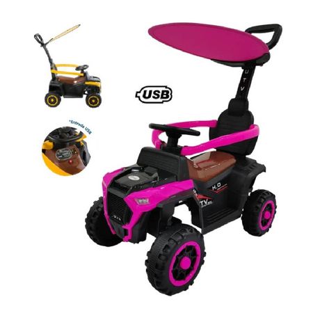 Cuatrimoto Ebaby 351 Musical con Luces y Sombrilla con USB Fucsia