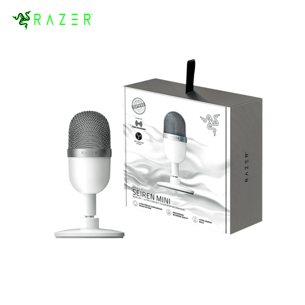 Microfono Razer Seiren Mini Usb Streaming Supercardioide Blanco ...