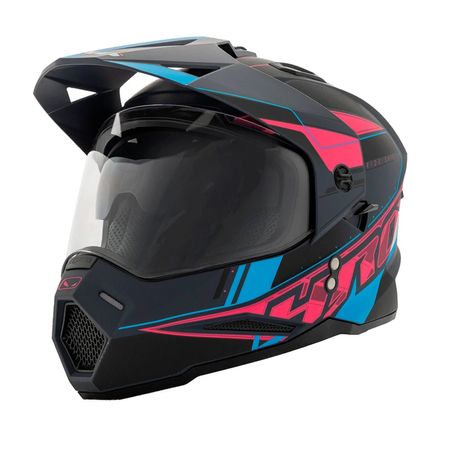 Casco Hro Hro-Mx330Dv Voltex Azul Fucsia M