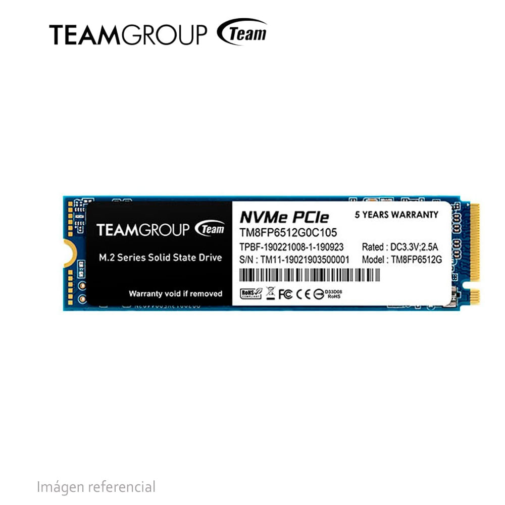 Disco Sólido SSD TEAMGROUP MP33 512GB M.2 2280 PCIe NVMe TM8FP6512G0C101