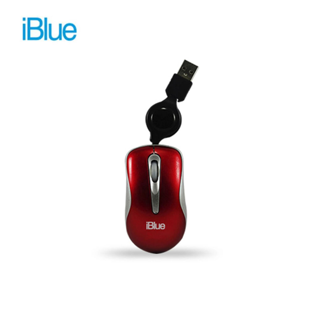 Mouse Iblue Micro Retractil Xmk-977 Rojo