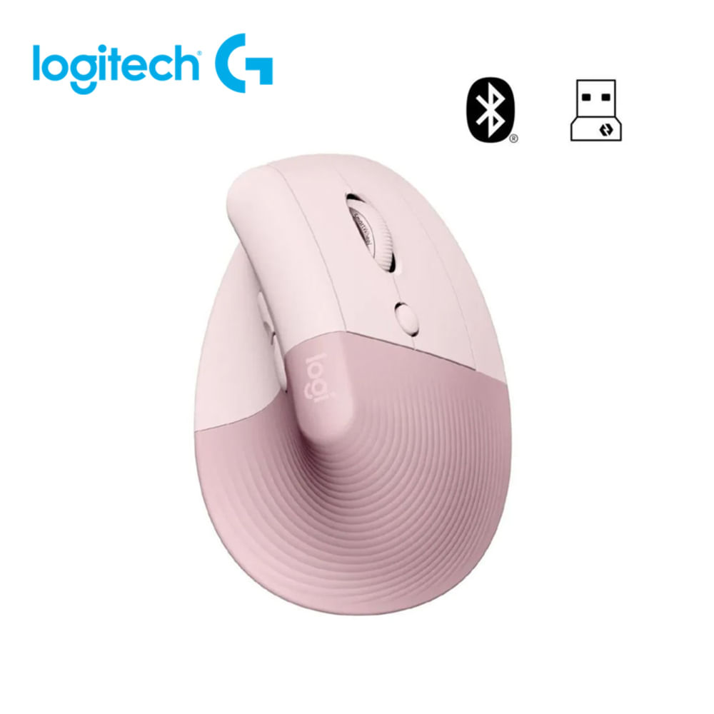 Mouse Logitech Lift Vertical Wireless Bt Rose