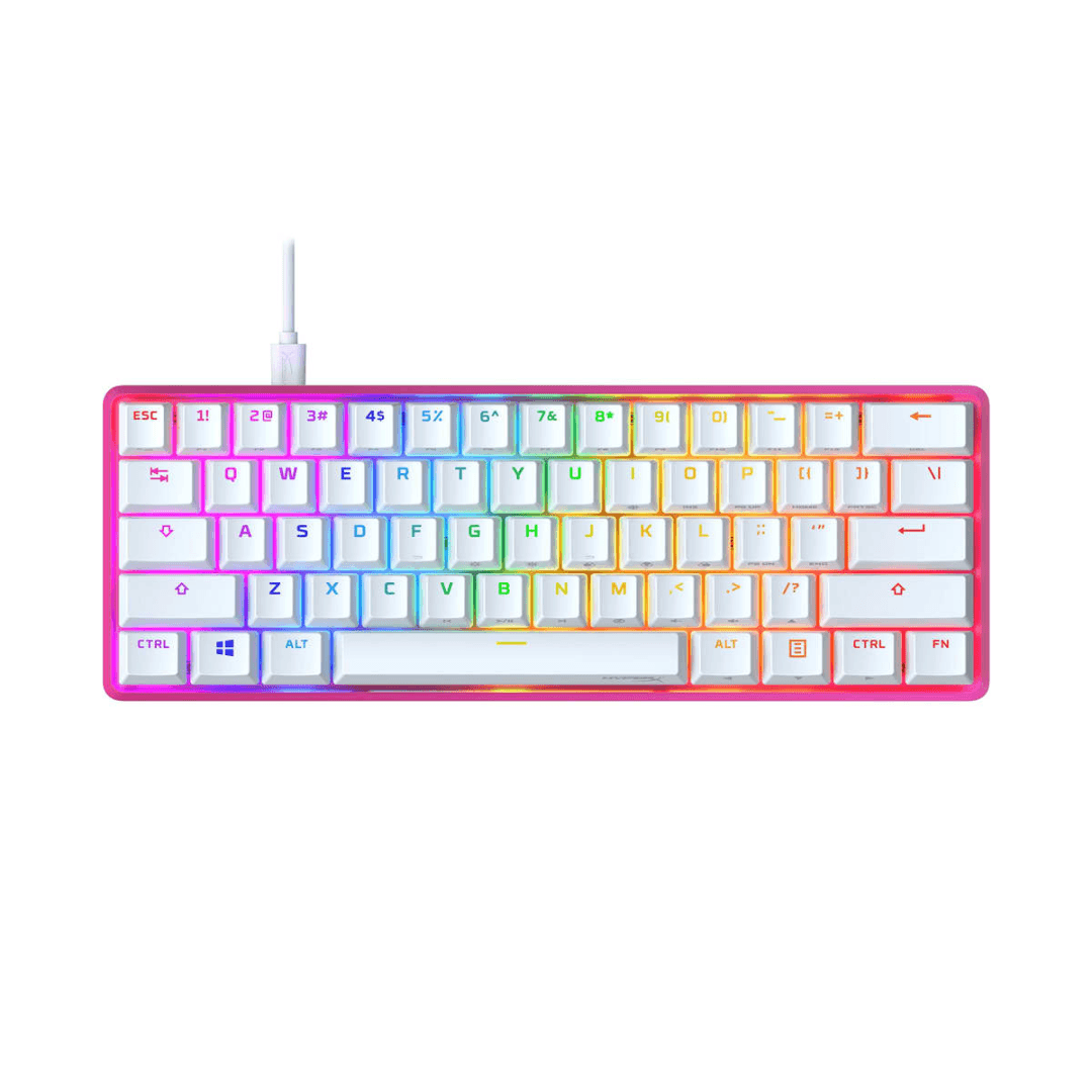 Teclado Hyperx Alloy Origins 60 Blanco Switch Red