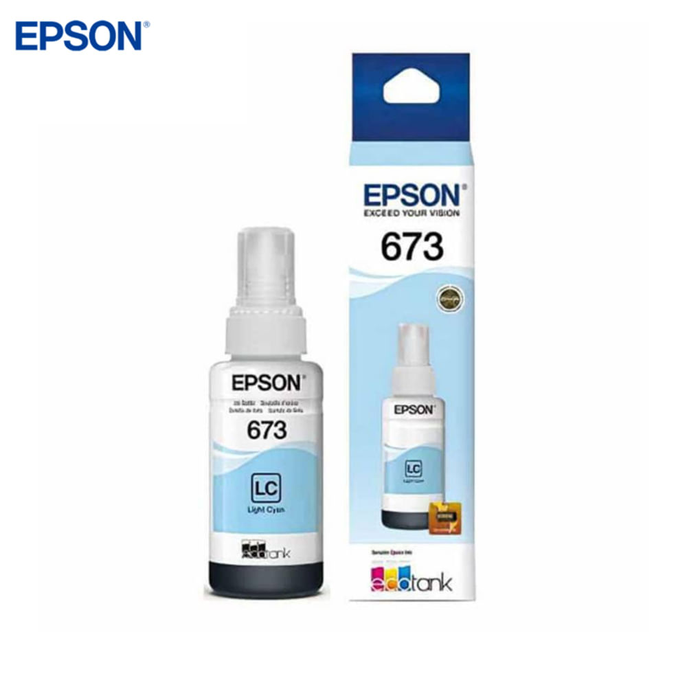 Tinta Epson 673 Cian Light T673520 Presentacion Original