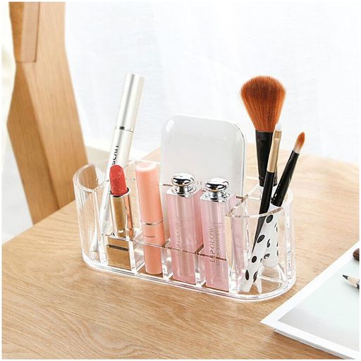 Organizador de Brochas Maquillaje Cosméticos Elegante Transparente H36