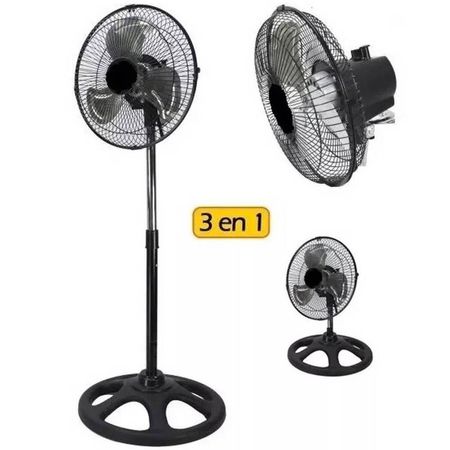 Ventilador de Pie 18 ATMA 65W 3 Velocidades. Control Remoto. Panel Black  Light-(VPA1819E)-96303