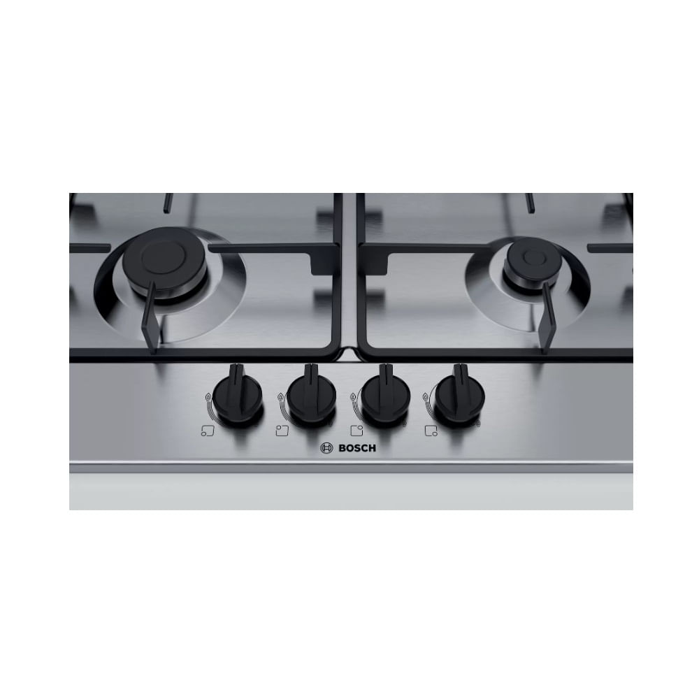 Cocina Bosch PGH6B5B60V Empotrable A Gas 4 Quemadores Acero Inoxidable ...