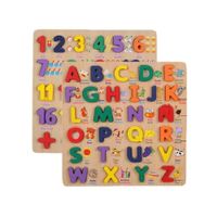 Rompecabezas Abecedario Y Números De Montessori Para Niños