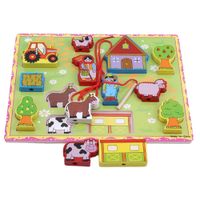 Rompecabezas De Alto Relieve Con Temática De Granja