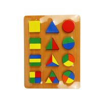 Rompecabezas De Madera Con Figuras Geométricas Para Niños