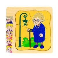 Rompecabezas Montessori Con Temática De Las Etapas De La Vida