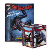 Album Spiderman in to Spiderverse Panini Tapa Blanda y 1 Cajita de 50 Sobres