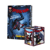 Album Spiderman in to Spiderverse Panini Tapa Dura y 1 Cajita de 50 Sobres