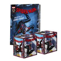 Album Spiderman in to Spiderverse Panini Tapa Dura y 2 Cajitas de 100 Sobres