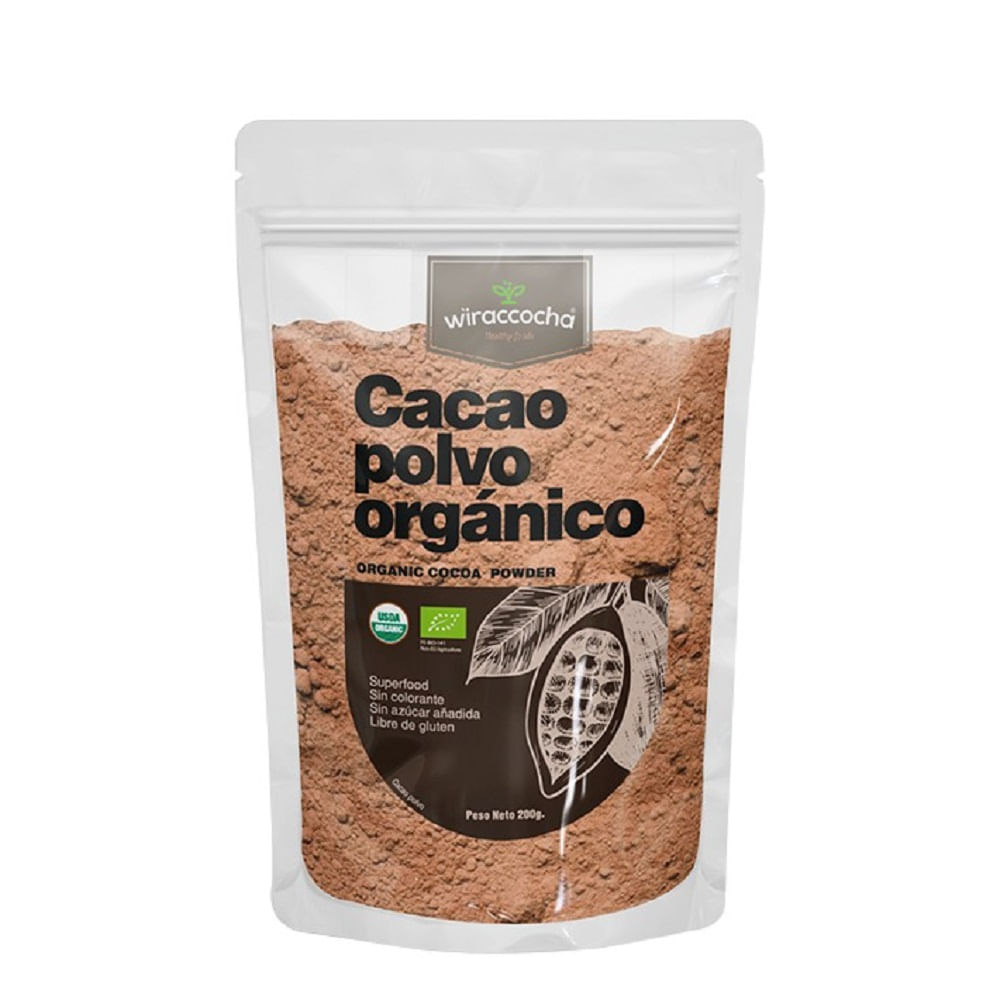 Polvo de Cacao Orgánico - Wiraccocha x 200 gr