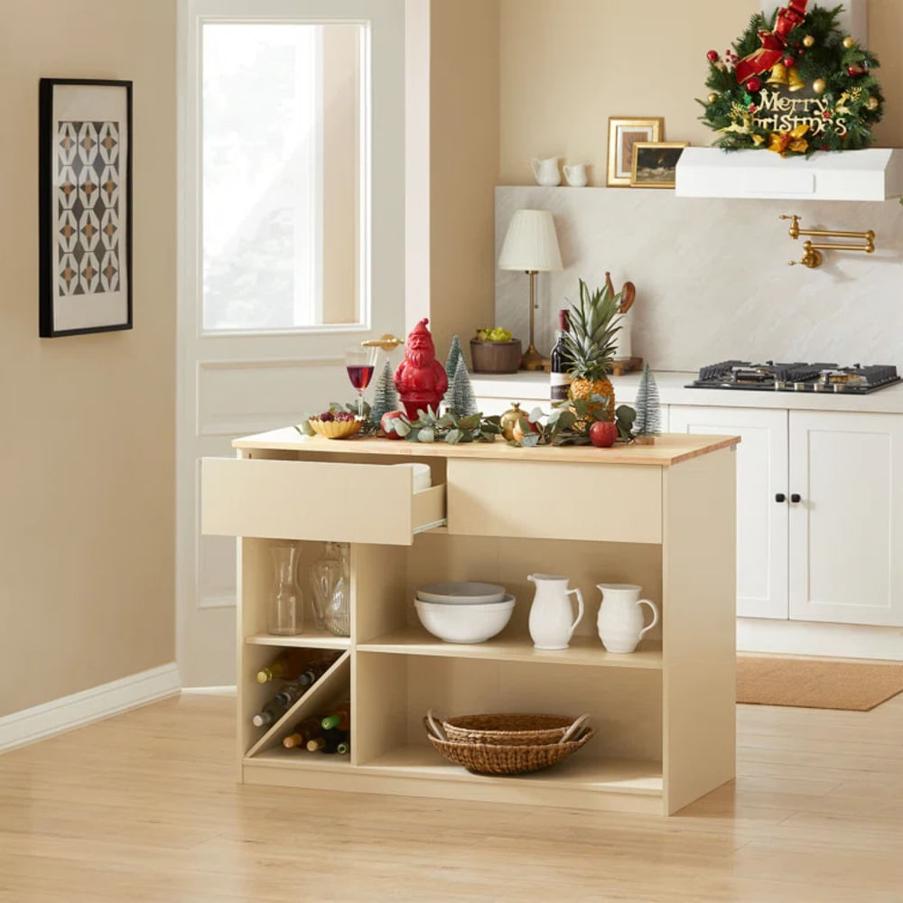 Mueble de Cocina Modular Orange para Microondas con Cajonera 140cm Rojo/Blanco  - Promart