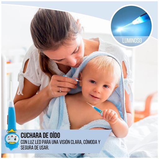 Limpiador de oídos para bebes y niños con luz LED GENERICO