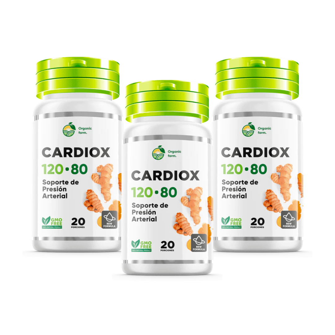 Pack 3 Frascos Suplemento Diuretico Natural Cardiox 20 Cápsulas