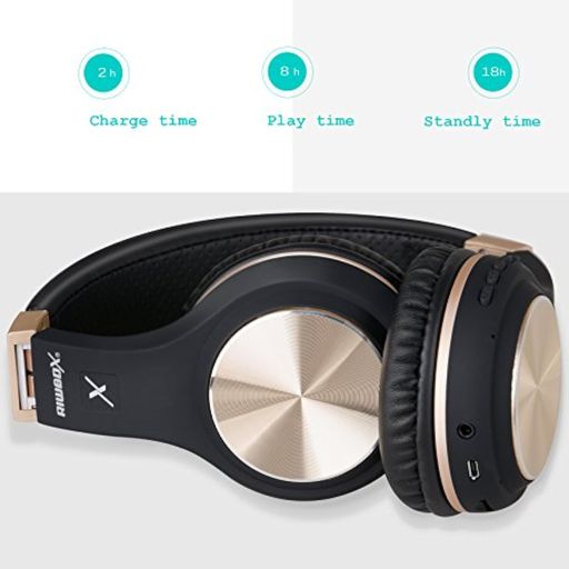 Riwbox XBT-80 - Auriculares Bluetooth estéreo plegables inalámbricos con  micrófono y control de volumen, auriculares inalámbricos y con cable para