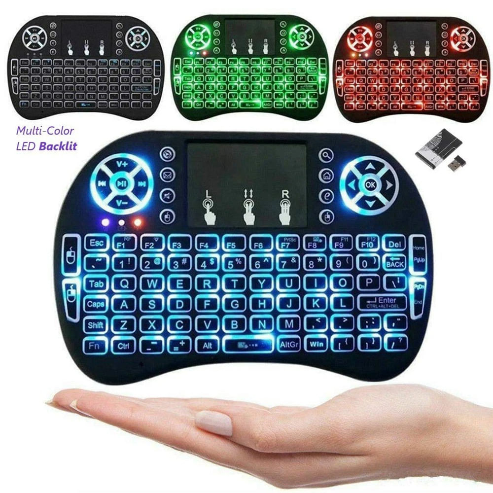 Teclado Inalámbrico RGB Touchpad Keyboard Smart TV